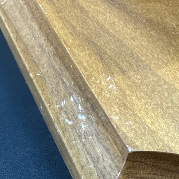 Vintage Cross Minimalist MCM Style Wood Brass Hanging Wall Plaque 11” - Picture 4 of 16